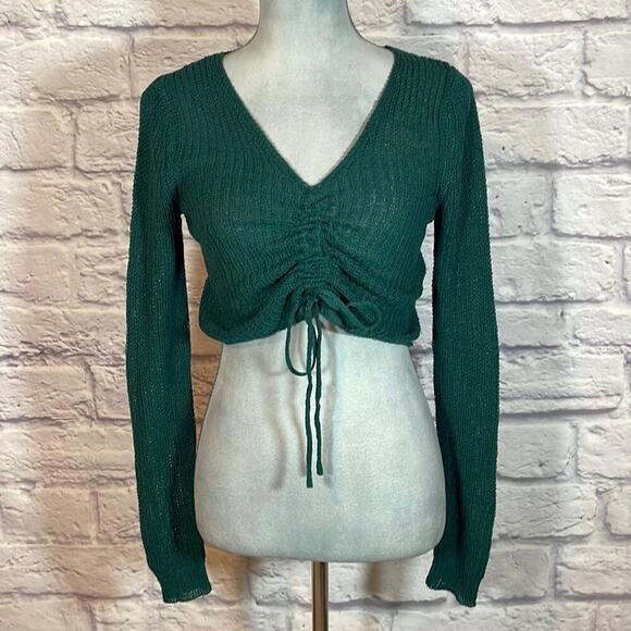 Becool cropped front tie sweater - Picture 1 of 6